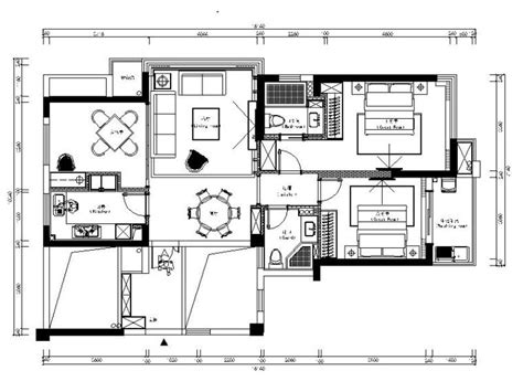[乐清]全套的现代风格二居室设计施工图（含效果图）-住宅装修-筑龙室内设计论坛