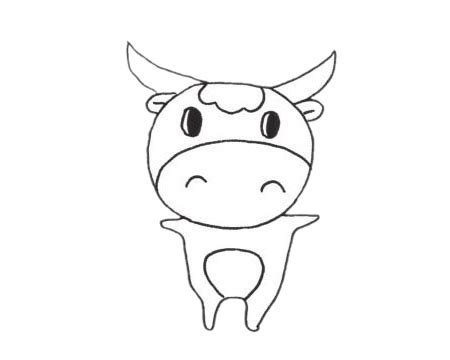 萌萌的牛怎么画？牛手绘画法步骤教程-黄鹤楼动漫动画片设计制作公司