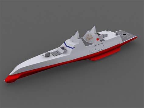 057重型驱逐舰_麻雀王作品_3D载具（车船飞机等）_朱峰社区作品展示