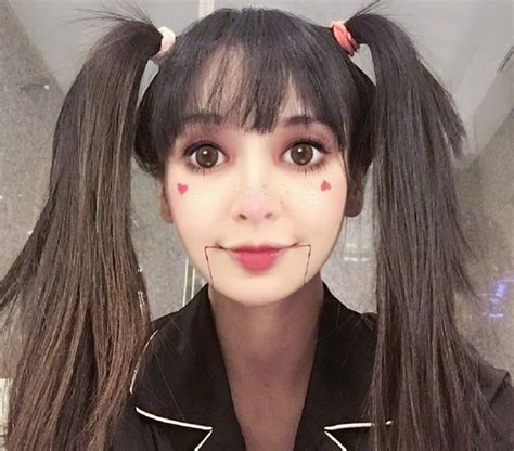 鬼妆容甜美女生头像图片