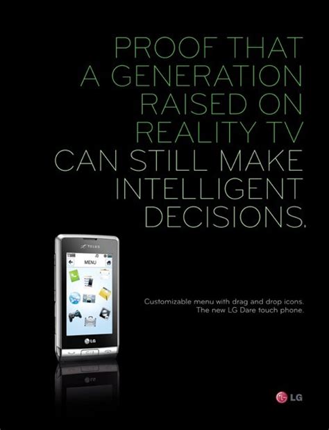 LG touch phone手机平面广告 - 设计之家
