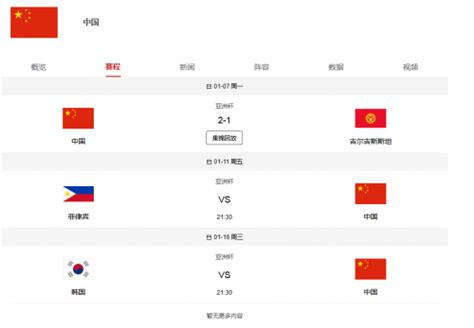 2019亚洲杯国足赛程时间表 中国VS菲律宾胜负比分预测直播地址_足球新闻_海峡网