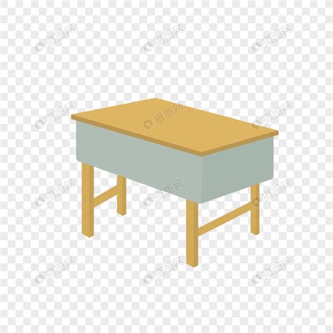 25D手绘卡通立体学生课桌椅元素素材下载-正版素材401524354-摄图网
