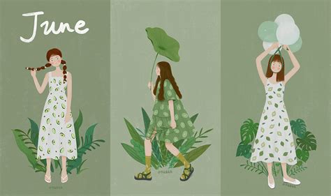 森系植物系女孩|插画|插画习作|转角很希腊 - 原创作品 - 站酷 (ZCOOL)