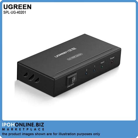 Ugreen 40201 - UGREEN 1x2 HDMI Amplifier Splitter - Đen -40201