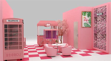 芭比娃娃旗舰店及咖啡厅室内设计_美国室内设计中文网