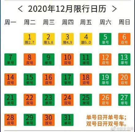 2020年12月新乡限行日历最新通知：明天限什么号查询-闽南网