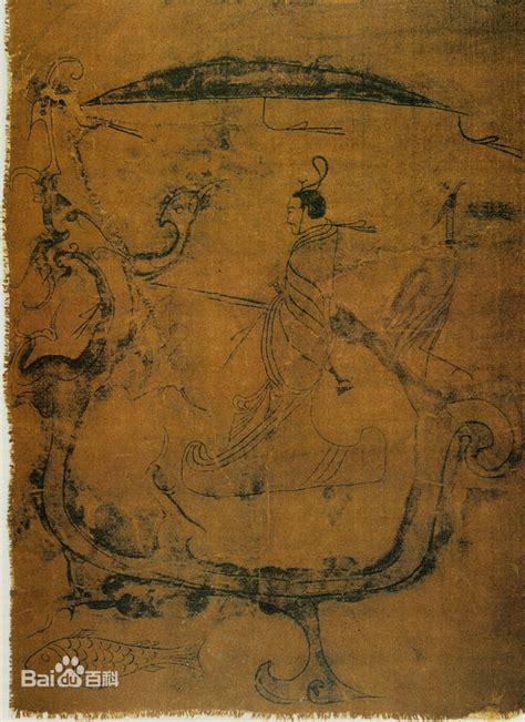 战国帛画： 2-《人物龙凤图》 - 堆糖，美图壁纸兴趣社区
