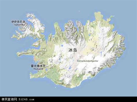 冰岛地图图片