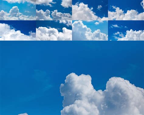 清新唯美天空蓝天白云元素图片素材免费下载 - 觅知网