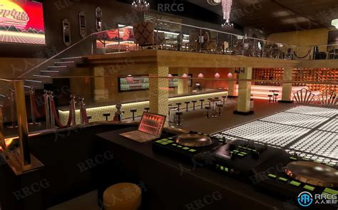 高端奢华夜总会酒吧室内场景3D模型合集 - 模型与贴图 - RRCG 人人素材