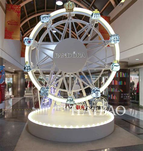 定制大型商场开业美陈主题雕塑春夏季摩天轮发光装饰互动拍照摆件-阿里巴巴
