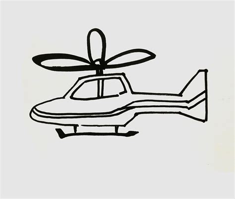 直升飞机简笔画图片教程