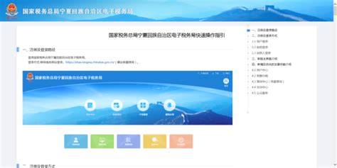 宁夏电子税务局纳税人注册及登录方式操作流程说明