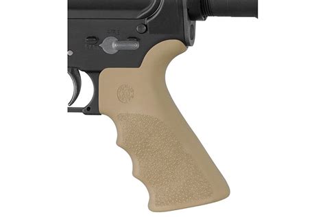 Hogue 15023 Rubber Grip Beavertail with Finger Grooves AR-15 Textured ...