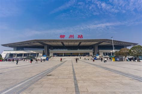 广西柳州火车站无人机航拍摄影图高清摄影大图-千库网