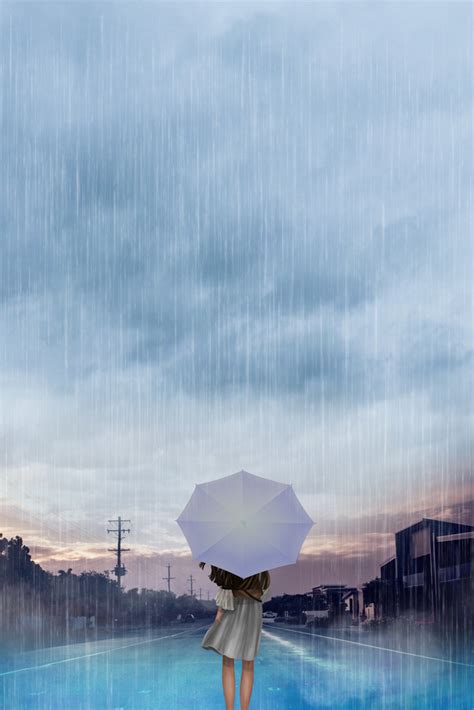 雨中背影伤感图片,一个人雨中背影图片,雨中撑伞伤感图片_大山谷图库