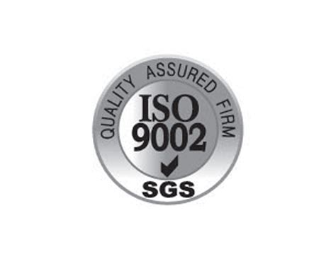 ISO9002认证体系LOGO设计，圆徽中带有SGS字样，金融质感增加视觉冲击力_空灵LOGO设计公司