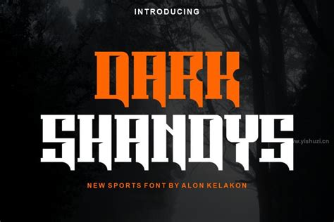 暗黑风格的英文衬线电影海报字体-Dark Shandys - 艺字网