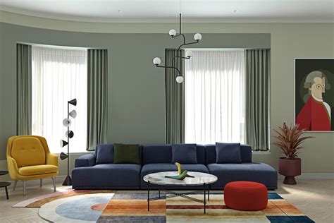 客厅 绿色-再创作-再创作-方案-美间（软装设计采购助手）