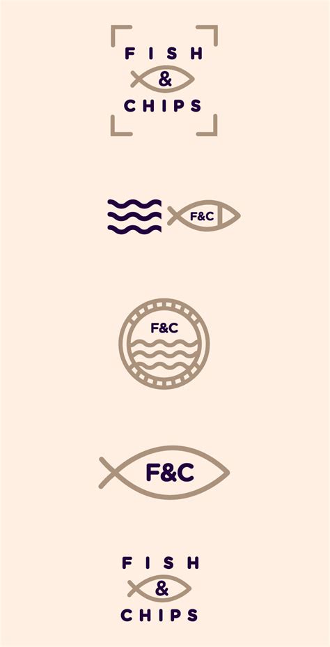F&C炸鱼薯条店品牌视觉形象logo设计和vi设计