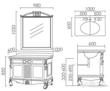 卫生间面盆柜的尺寸及其安装步骤
