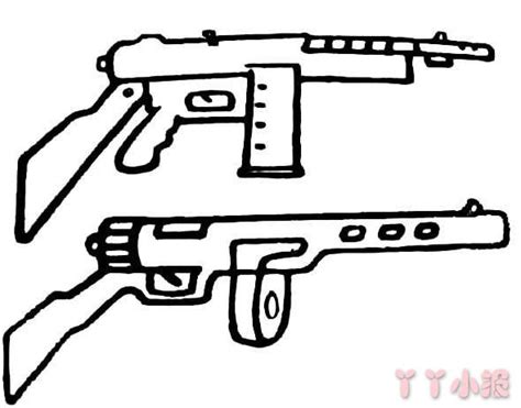 m416简笔画枪的画法 m416枪简笔画一步步教 | 唯美文章分享