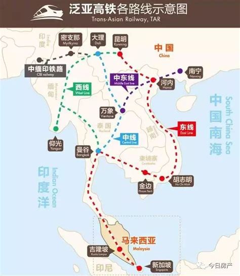 泛亚铁路规划图图片