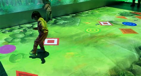 地面互动投影游戏-儿童投影互动游戏-儿童地面互动游戏-武汉科领多媒体