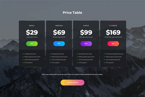 网站服务价格表设计网站UI素材 Price Table 30 - 素材中国