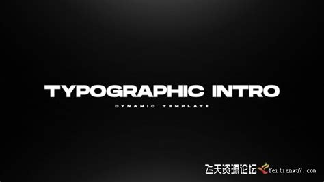 Premiere Pro文字标题排版介绍模版 Typography Intro-PR模板|预设|教程-飞天资源论坛