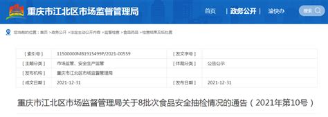 重庆市江北区市场监管局关于13批次食品安全抽检情况的通告（2023年第1号）_手机新浪网