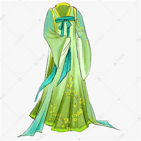 绿色汉服服饰素材图片免费下载-千库网