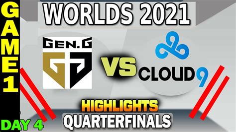GEN VS C9 HIGHLIGHTS | GAME 1 | Quarterfinals Day 4 | LoL Worlds 2021 ...