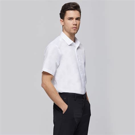 雅戈尔（YOUNGOR）男士衬衫 商务标准DP免烫短袖白衬衫