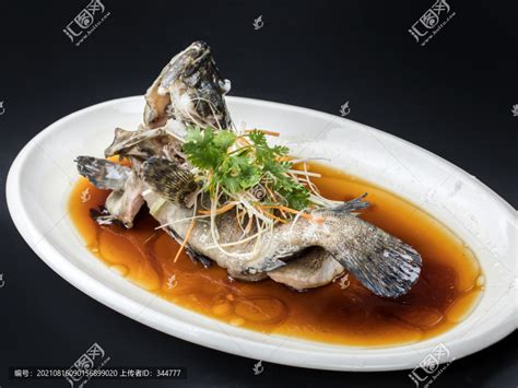 清蒸老虎斑,中国菜系,食品餐饮,摄影素材,汇图网www.huitu.com