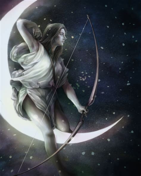 月亮女神插画图片下载-正版图片400090921-摄图网