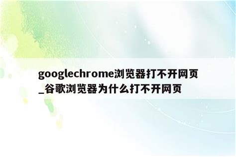 chrome浏览器打不开网页是什么原因-google浏览器打不开网页怎么办-53系统之家