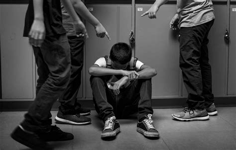 Stop school bullying aggressive teen bully Vector Image