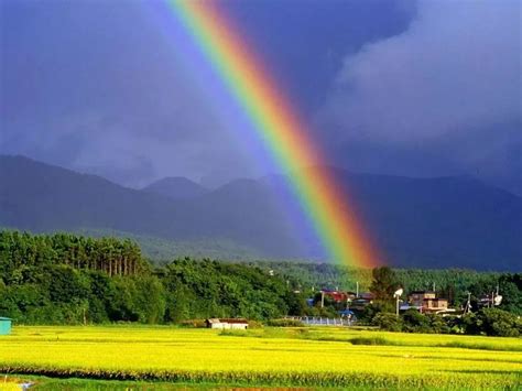 自然彩虹风景图片