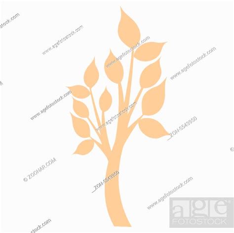 art tree silhouette isolated on white background, Stock Photo, Picture ...