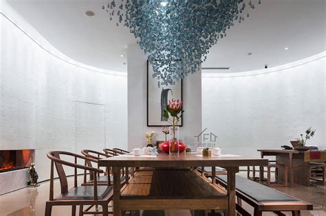 素湘阁素食餐厅230平米禅意走廊装修设计效果图_装信通网效果图
