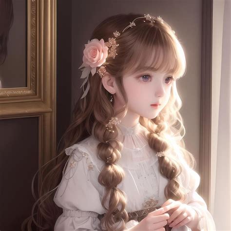 玫瑰女孩头像图片