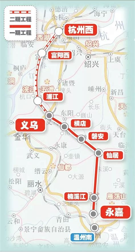 杭温高铁线路图一览- 杭州本地宝