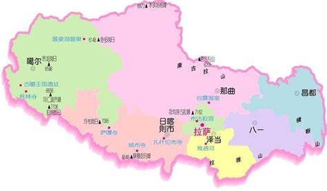 西藏自治区政区示意图,西藏旅游地图,世界屋脊西藏