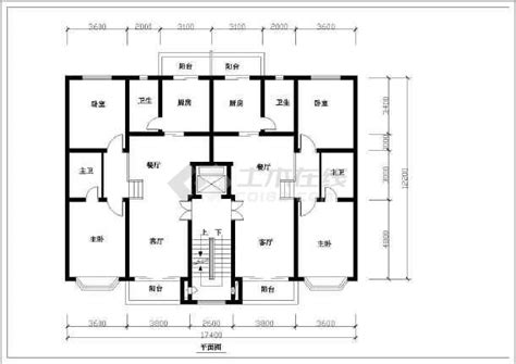 复式居民楼施工图的完整CAD图纸_多层住宅_土木在线
