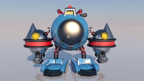 卡通 Q版 潜水 机器人 【有动画】 次世代 深海 探测机器人-cg模型免费下载-CG99