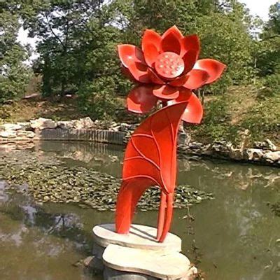 不锈钢莲花雕塑 不锈钢植物雕塑 -宏通雕塑