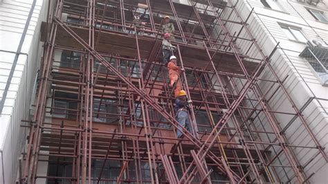 渝中区外墙双排钢管脚手架施工架设-重庆豪艺顺建筑设备租赁有限公司
