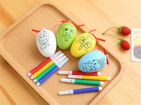 DIY大号彩蛋不倒翁存钱罐手工材料包 创意手绘涂色涂鸦彩绘储蓄罐-阿里巴巴